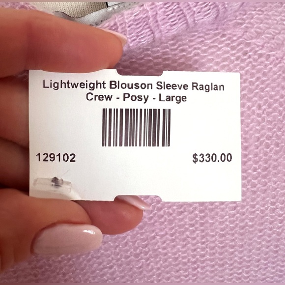 PRICE DROP! Autumn cashmere Lightweight Blouson Sleeve Raglan Crew Size L✨NWT✨ - Picture 7 of 11